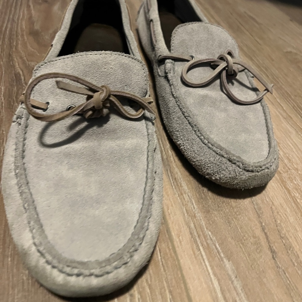 Cole Haan Nubuck driving shoe light grey mens size 12